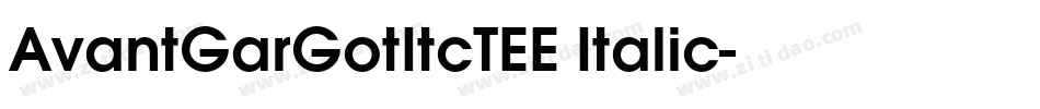 AvantGarGotItcTEE Italic字体转换